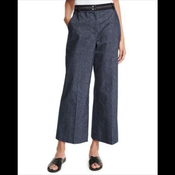 Elizabeth and James Pants - Elizabeth & James Blue Hudson Cropped Wide Leg Trouser Pants NEW Women's 8